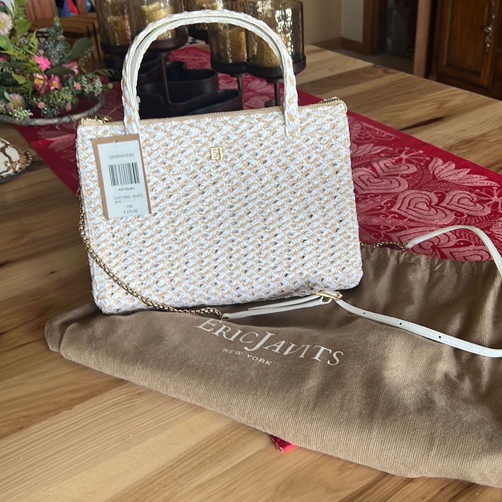 Eric Javitz Lucy Handbag NWT 101/2 inches wide 8 inches in length